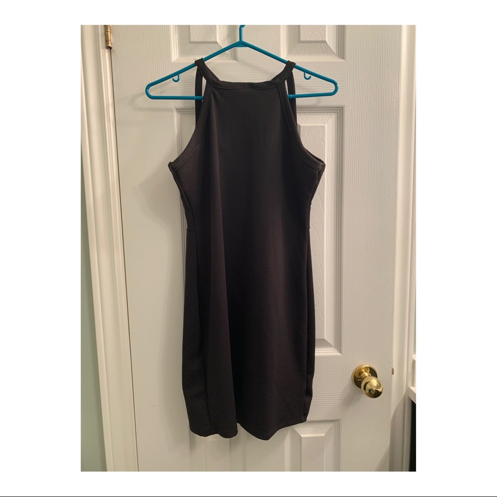 Black halter dress